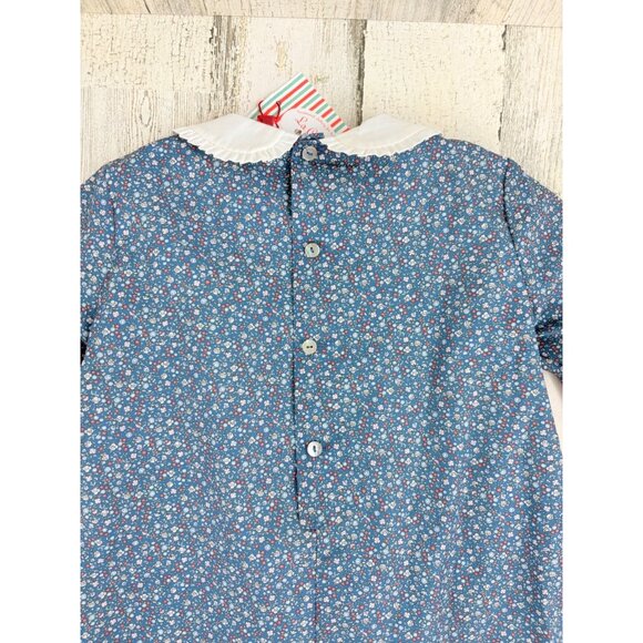 La Coqueta Blue Floral Smocked Girls Dress Sz 6 NWT - Picture 8 of 11